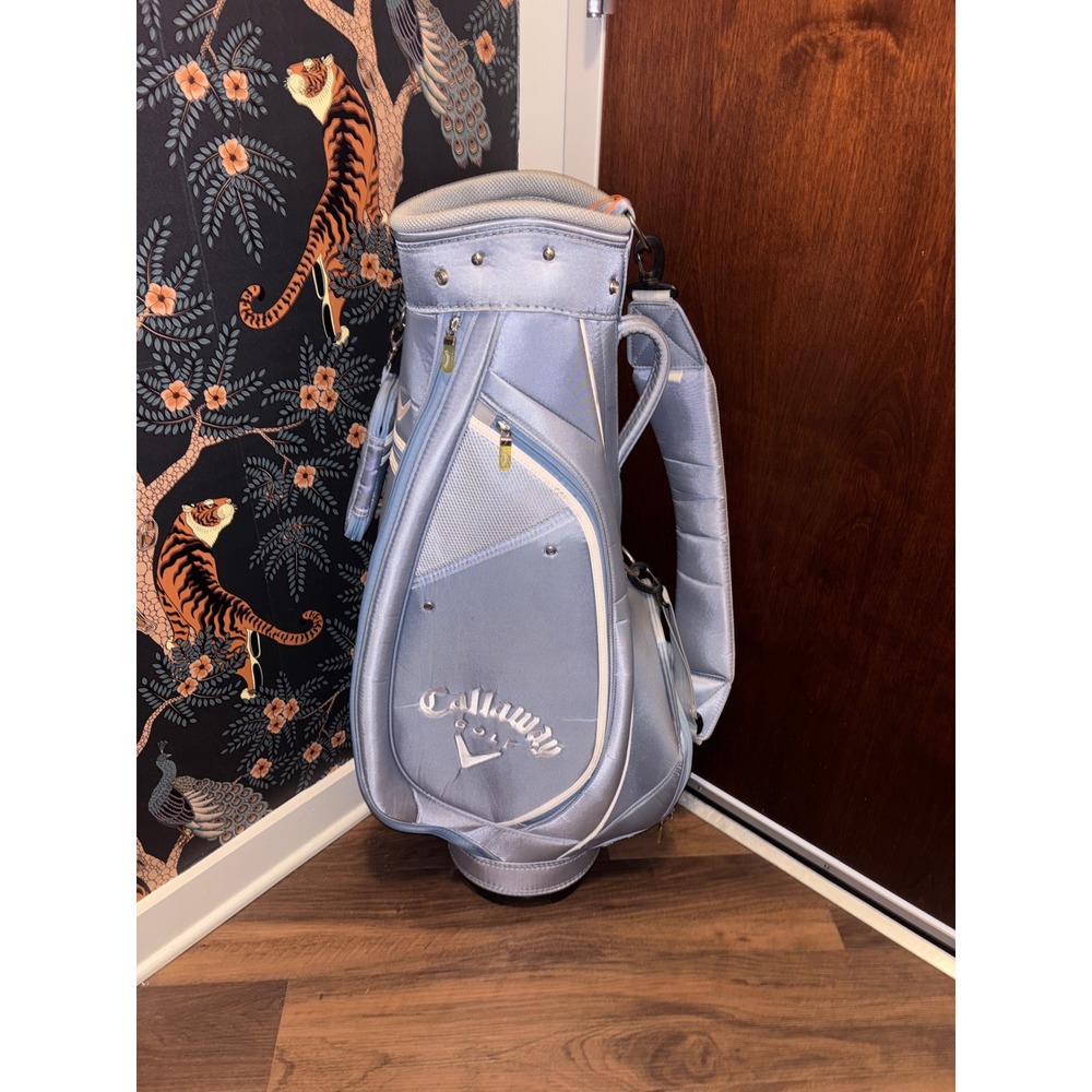 Callaway Golf Cart Bag Light Blue Satin 6-Way Divider Great Bear Country Club